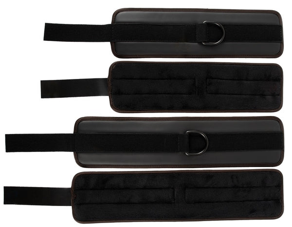 Vegan Fetish verstelbare bedbeugel set - Zwart - Vegan Fetish - SKU: 24931601001