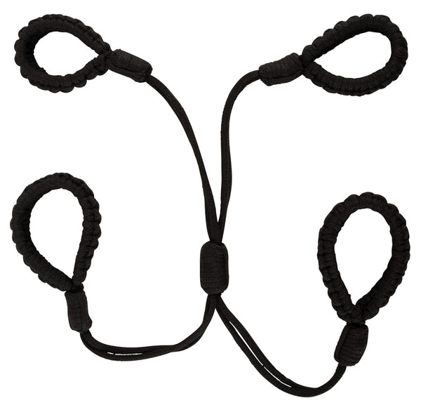 Bad Kitty Manchet set shibari-look met katoenen touwen - Zwart - Bad Kitty - SKU: 24933001111