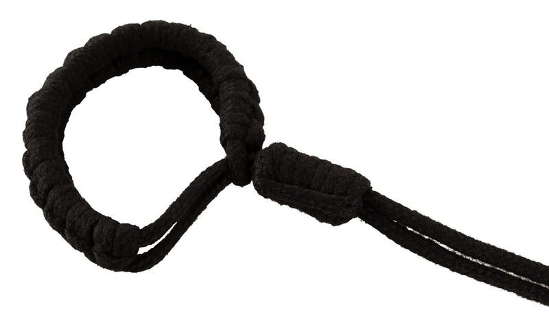 Bad Kitty Manchet set shibari-look met katoenen touwen - Zwart
