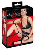 Bad Kitty Manchet set shibari-look met katoenen touwen - Zwart