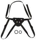 Vegan Fetish Strap-on verstelbaar met zuignap - Zwart
