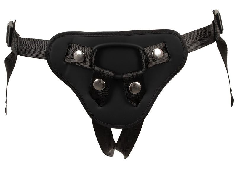 Vegan Fetish Strap-on verstelbaar met zuignap - Zwart