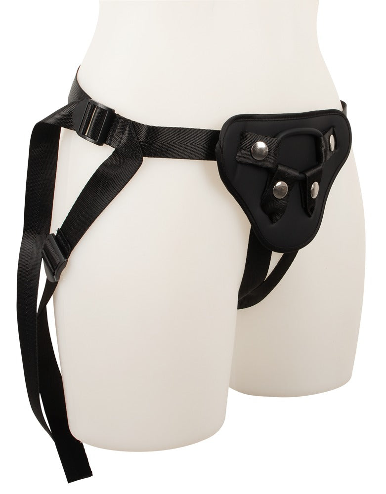 Vegan Fetish Strap-on verstelbaar met zuignap - Zwart