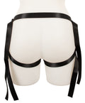 Vegan Fetish Strap-on verstelbaar met zuignap - Zwart