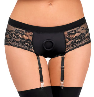 Bad Kitty Strap-on slipje XS - Zwart