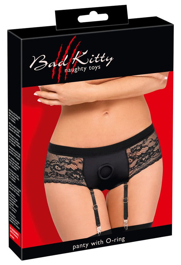 Bad Kitty Strap-on slipje XS - Zwart - Bad Kitty - SKU: 24936081011