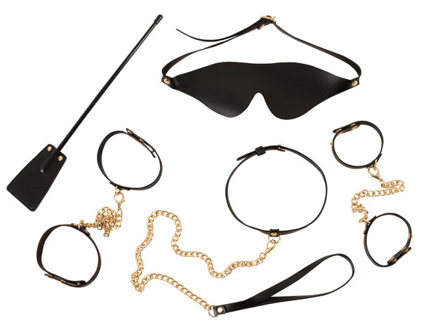 Bad Kitty Bondage set met goud accessoires - Zwart - Bad Kitty - SKU: 24936831001