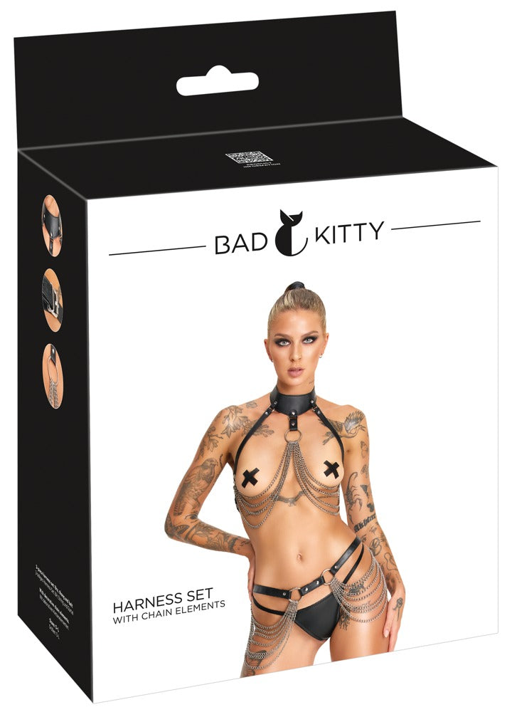 Bad Kitty Harnas set - Zilver