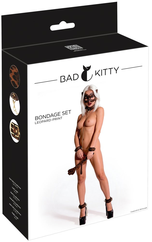Bad Kitty 6-delige kunstleer boeienset LEO