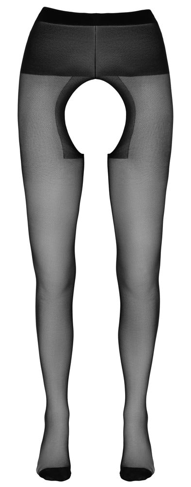 Cottelli LEGWEAR kruisloze panty 1 - Zwart - Cottelli LEGWEAR - SKU: 25100301601