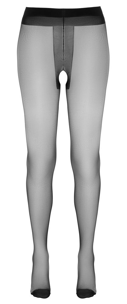 Cottelli LEGWEAR open kruis panty - Zwart - Cottelli LEGWEAR - SKU: 25100571021