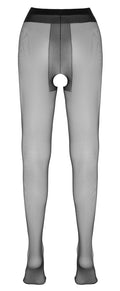 Cottelli LEGWEAR Panty open kruis - Zwart