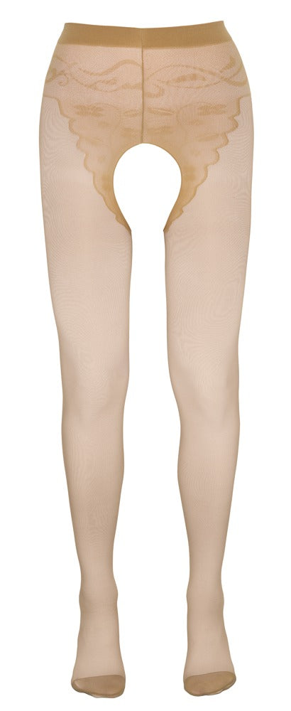 Cottelli LEGWEAR kruisloze panty 1 - Huidskleur Licht - Cottelli LEGWEAR - SKU: 25100735601
