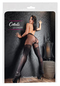 Cottelli LEGWEAR kruisloze panty over-de-knie - Zwart