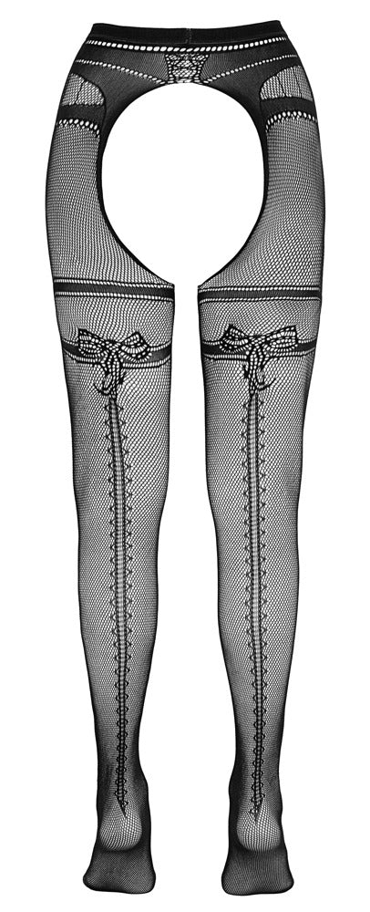 Cottelli LEGWEAR kruisloze visnet panty - Zwart - Cottelli LEGWEAR - SKU: 25102511111