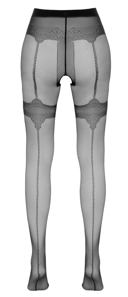 Cottelli LEGWEAR kruisloze panty 2 - Zwart - Cottelli LEGWEAR - SKU: 25103321611