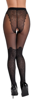 Cottelli LEGWEAR Cottelli kruisloze panty - Zwart