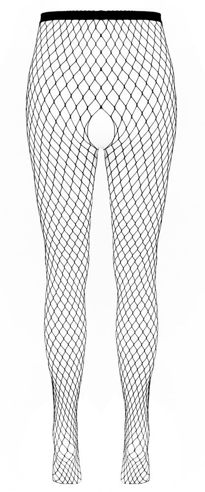 Cottelli LEGWEAR kruisloze netpanty - Zwart - Cottelli LEGWEAR - SKU: 25104641101