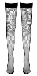 Cottelli LEGWEAR Hold-up stockings met silicone voering - Zwart