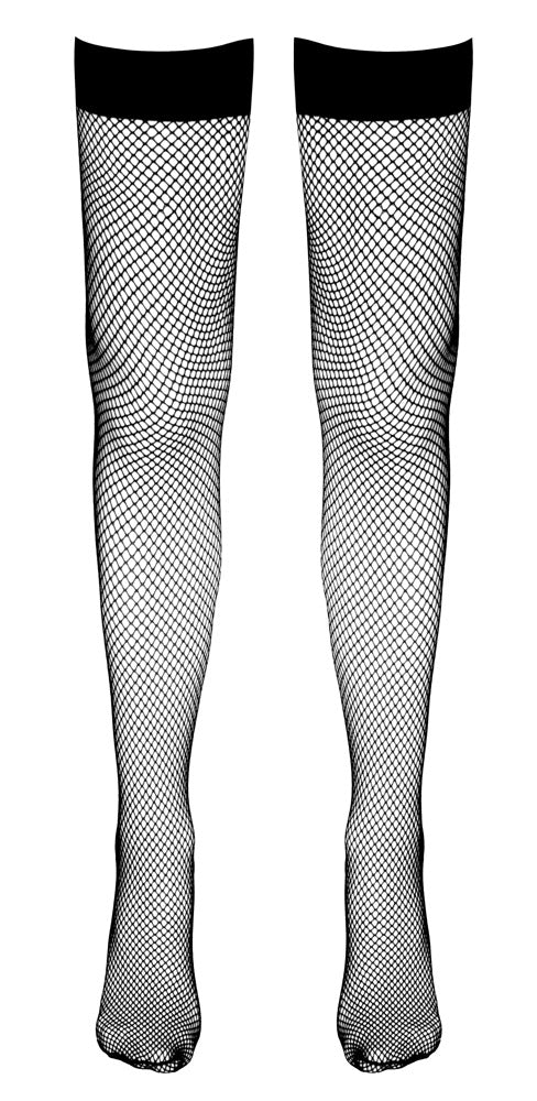 Cottelli LEGWEAR Hold-up stockings met silicone voering - Zwart - Cottelli LEGWEAR - SKU: 25200441021