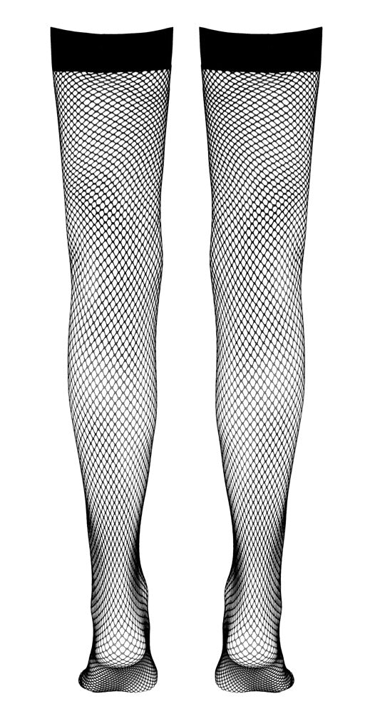Cottelli LEGWEAR Hold-up stockings met silicone voering - Zwart