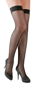 Cottelli LEGWEAR Hold-up stockings met silicone voering - Zwart