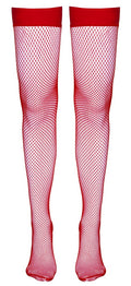 Cottelli LEGWEAR Hold-up kousen met silicone voering - Rood
