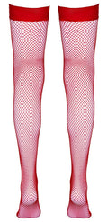 Cottelli LEGWEAR Hold-up kousen met silicone voering - Rood