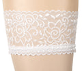 Cottelli LEGWEAR Hold-up stockings met 7 cm kanten bovenstuk - Wit