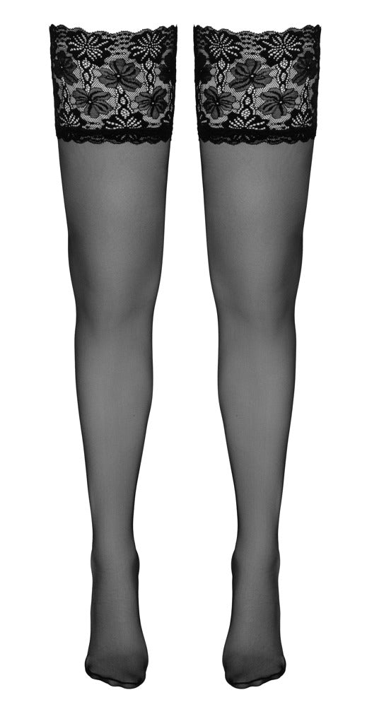 Cottelli LEGWEAR Overval stockings halterloze - Zwart