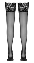 Cottelli LEGWEAR Hold-up kousen met 12 cm kant - Zwart