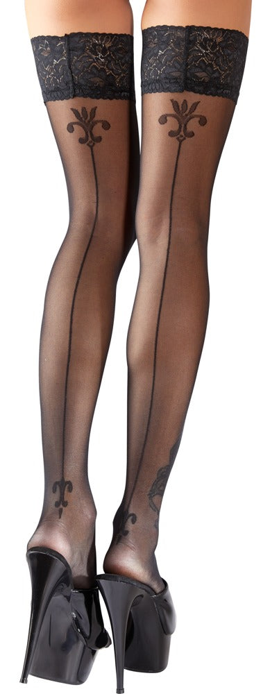 Cottelli LEGWEAR stockings - Zwart - Cottelli LEGWEAR - SKU: 25206051611
