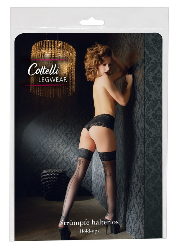 Cottelli LEGWEAR stockings - Zwart - Cottelli LEGWEAR - SKU: 25206051611