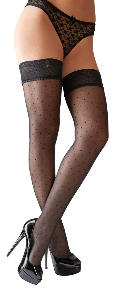 Cottelli LEGWEAR Cottelli Stockings - Zwart - Cottelli LEGWEAR - SKU: 25206301641