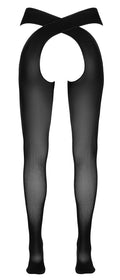 Cottelli LEGWEAR Stockings met heupband kruislings - Zwart