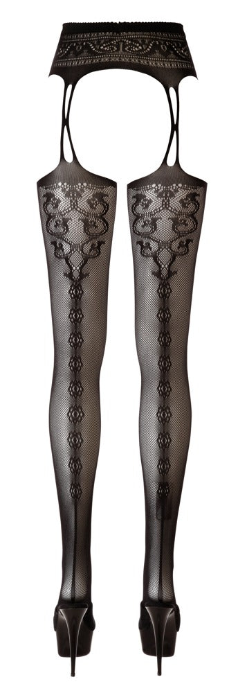 Cottelli LEGWEAR Jarretel panty - Zwart - Cottelli LEGWEAR - SKU: 25300901111