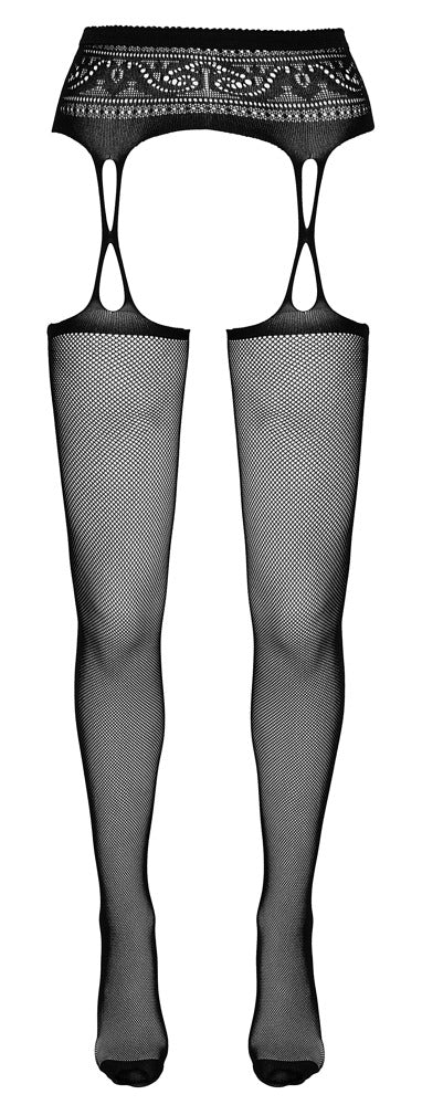 Cottelli LEGWEAR Jarretel panty - Zwart - Cottelli LEGWEAR - SKU: 25300901111