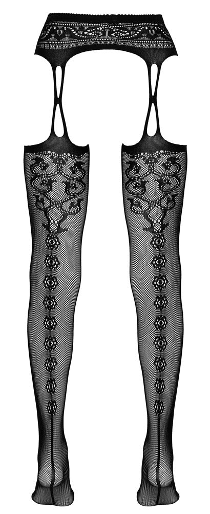 Cottelli LEGWEAR Jarretel panty - Zwart - Cottelli LEGWEAR - SKU: 25300901111