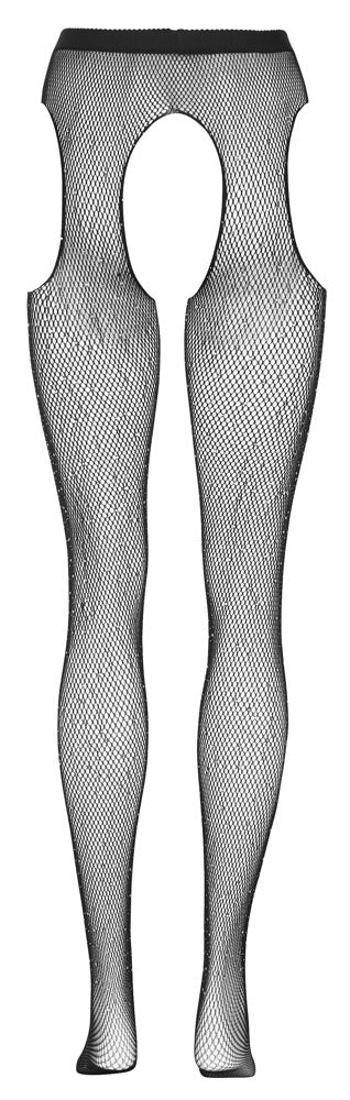 Cottelli LEGWEAR Jarretel panty - Zwart - Cottelli LEGWEAR - SKU: 25302951101