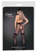 Cottelli LEGWEAR Panty open kruis en billen - Zwart