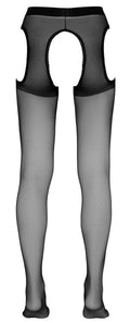 Cottelli LEGWEAR Cottelli Jarretel panty - Zwart