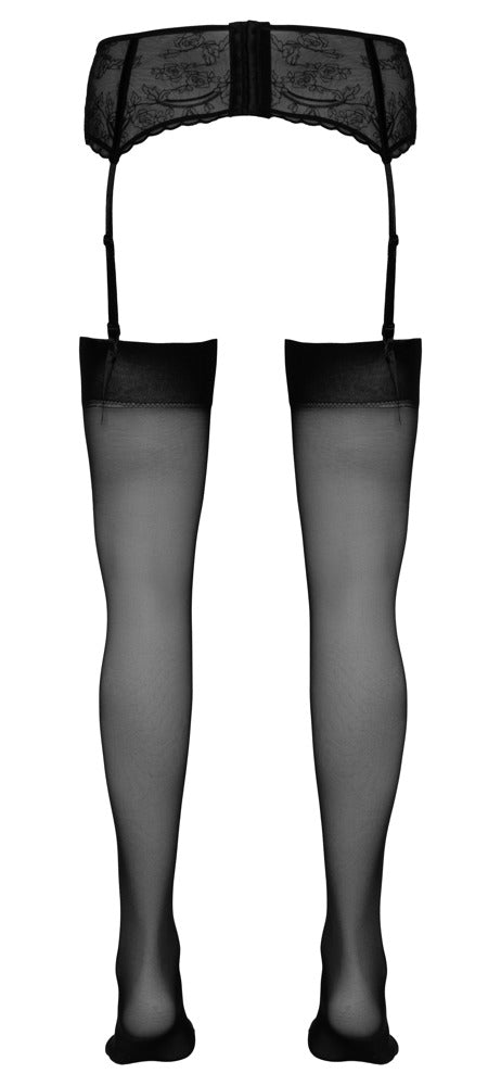 Cottelli LEGWEAR fluweelzachte kousen - Zwart - Cottelli LEGWEAR - SKU: 25401421601