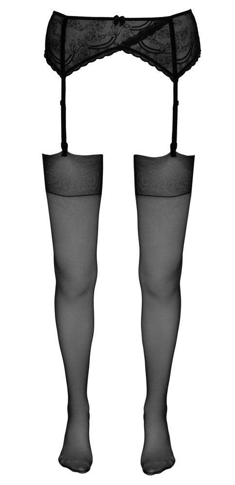 Cottelli LEGWEAR fluweelzachte kousen Stockings - Zwart