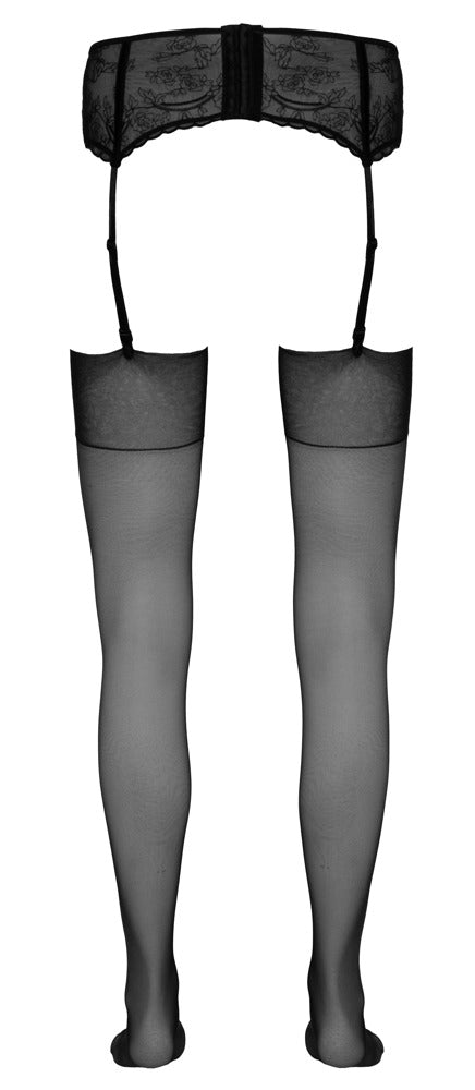 Cottelli LEGWEAR fluweelzachte kousen Stockings - Zwart