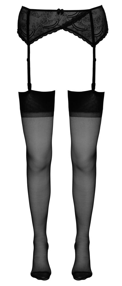 Cottelli LEGWEAR fluweelzachte kousen 1 - Zwart