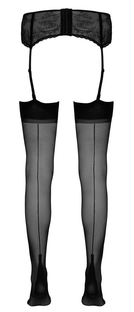 Cottelli LEGWEAR fluweelzachte kousen 1 - Zwart