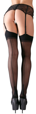 Cottelli LEGWEAR fluweelzachte kousen 1 - Zwart