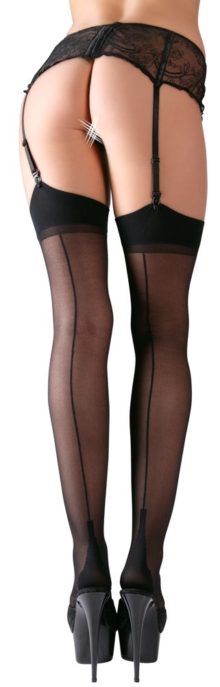 Cottelli LEGWEAR fluweelzachte kousen 1 - Zwart