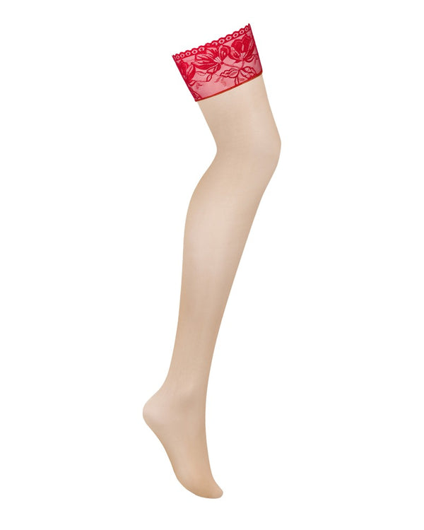 Obsessive Lacelove kousen - Rood - Obsessive - SKU: 25405683941