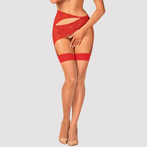 Obsessive Stocking met rode accenten - Rood